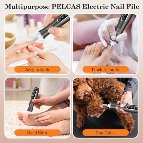 Cordless Electric Nail Drill Kit with 10 Speeds & LED Light