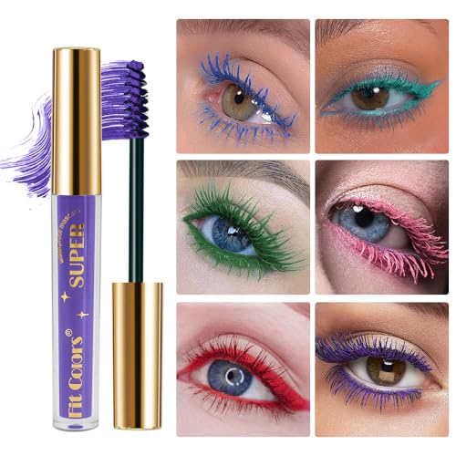 Fiber Lash Mascara - 6 Colors Waterproof Long-Lasting Charming Eye Lash Set for Eyelashes