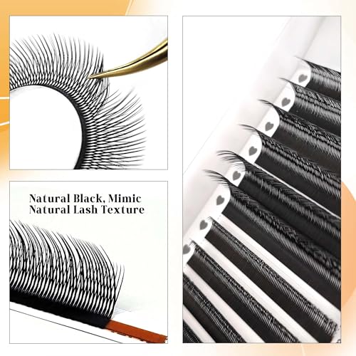 CoMango 5D Fox Eye Lashes - Premade Fans 8-13mm 0.07mm