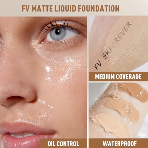 FV Waterproof Foundation 2 Pack, Matte Liquid Makeup