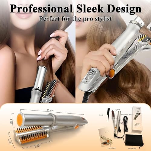 VICLASBISKIY 2-in-1 Curling Iron with Fast Heating & Auto-Off
