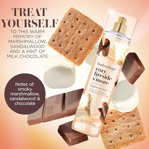 Bodycology Cozy Fireside S'more Fragrance Body Mist - 8 fl oz, Long-Lasting