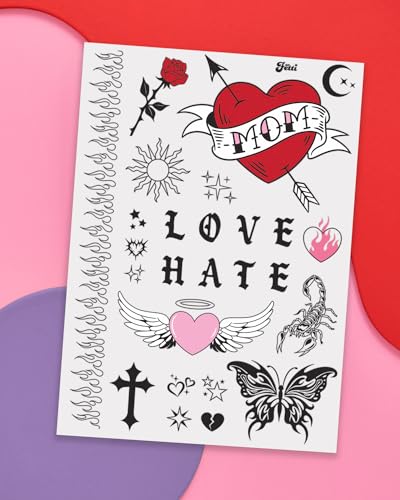 xo, Fetti Realistic Temporary Tattoos - 28 Designs, 4 Sheets