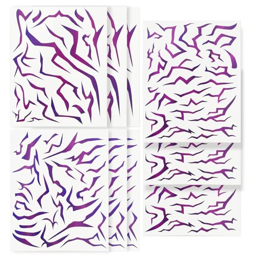 K-pop Temporary Tattoos - 9 Sheet Neon Blue UV Activated