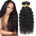 #1B Water Wave Human Hair Bundles 14 Inch 3 Pack