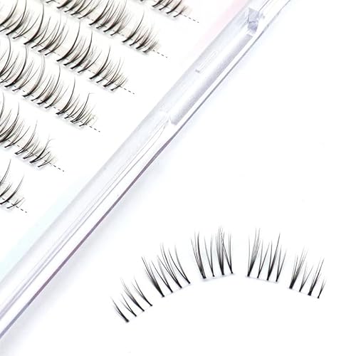 DIY Eyelash Extensions Natural 3D Effect Individual Lash 7-10mm Lashes 100 Clusters Volume Upper + Lower Lashes Mixed Set, Home Eyelash Extension C curl Lashes Wholesale Pack