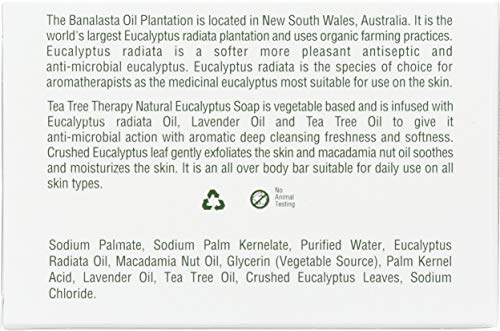 Tea Tree Therapy Eucalyptus Soap Vegetable Base, 3.5 Ounce (Pack of 2)