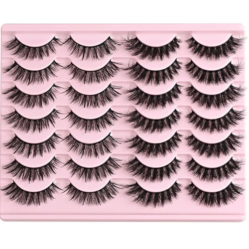 FARRED Wispy Hybrid Mink Eyelashes 14 Pairs Cat Eye Lash