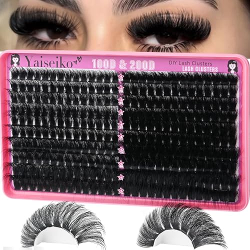 D Curl Lash Clusters 12-25mm Mega Volume 280Pcs Plant Fiber