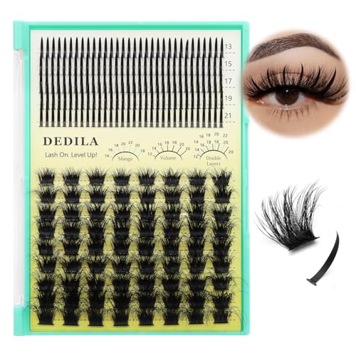 16Rows 80D Wispy Individual Cluster Lashes Fluffier DIY Eye Lashes Extensions 320 Pcs Makeup Volume Eyelashes Mixed 10-18mm Easy Grafting (80D-Mixed 10-18mm)
