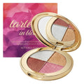 Viviyoo 4-Color Highlighter & Blush Palette with Mirror - Long-Lasting Shimmer Eyeshadow Makeup Kit, Travel Size Gold