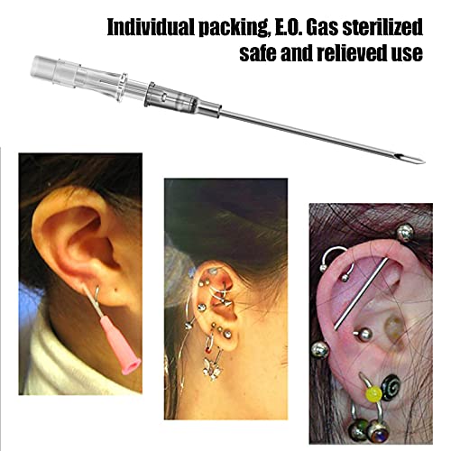 20G Piercing Needles Set - 6pcs Hollow Catheter Needles for Body Jewelry
