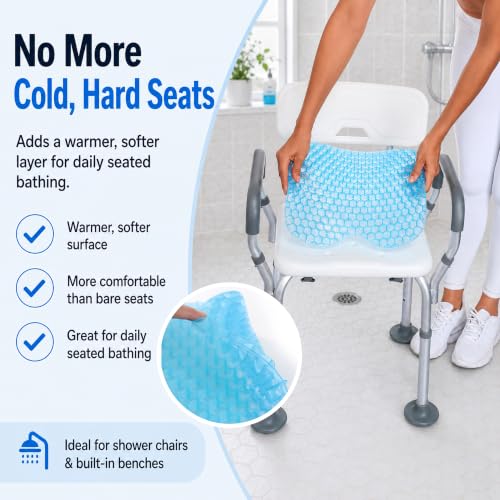 Gel Shower Chair Cushion - Waterproof Non-Slip Bath Pad