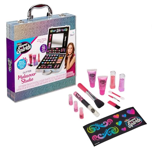 Shimmer 'n Sparkle Glitter Makeover Studio Beauty Kit ? All-in-One Beauty for Eye, Cheeks and Lips for Ages 8 and Up
