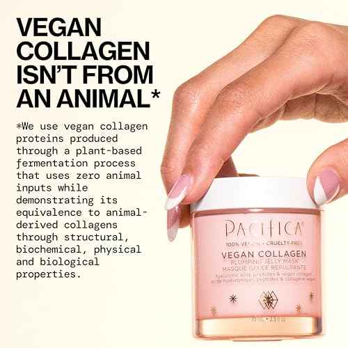 Pacifica Vegan Collagen Plumping Jelly Mask – Overnight Hydrating Face Mask with Vegan Collagen, Squalane & Hyaluronic Acid, Deep Moisture for Plump, Dewy Skin, Glass Skin Glow, Clean Beauty Skincare