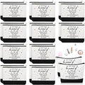 Roowest 20 Pcs Employee Appreciation Gifts Bulk Cosmetic Bags for Womens History Month Makeup Bag Thank You Makeup Pouches with Zipper Office Groups Gift for Team Coworker Staff Nurse(White,Proud)