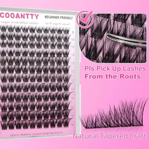 Wispy Lash Clusters C Curl 8-16mm Natural Eyelash Extensions