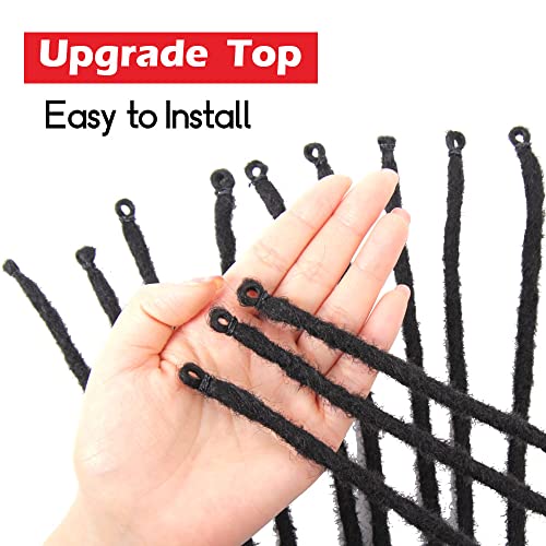 BOHOBABE 0.6cm Thin Synthetic Dreadlock Extensions 20 Inch 12 Strands Reggae Dreadlocks Extension Synthetic Dreads Loc 20" Black/Medium Auburn (12 Strands,T30)