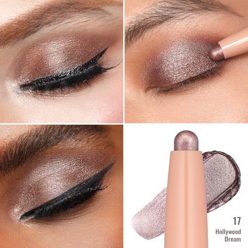 Oulac Waterproof Eyeshadow Stick - Blendable Glitter, Long Lasting