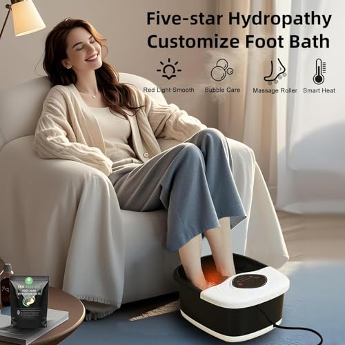Closewave Foot Spa Bath Massager with Heat & Shiatsu Rollers