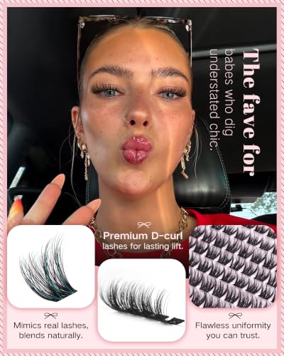 Goddvenus D Curl Fluffy Lash Clusters - 120pcs Individual Eyelash Extensions