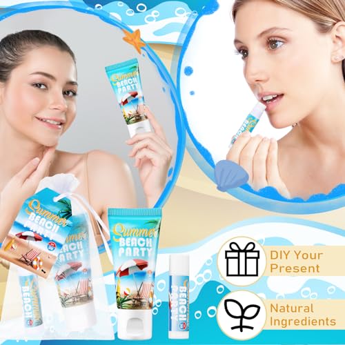 12 Sets Christmas Party Supplies Bulk Spf 30 Travel Size Mini Sunscreen and Sunscreen Lip Balms for Summer Party Thank You Gifts Supplies(Beach)