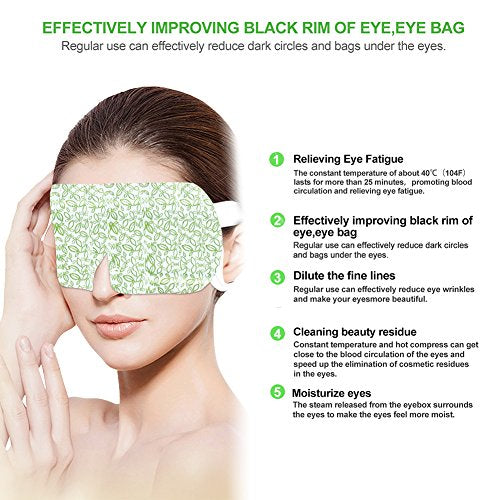 Steam Eye Mask, 15 Packs Self-Heating Spa Mask Lavender, for Dry Eyes & Relaxation