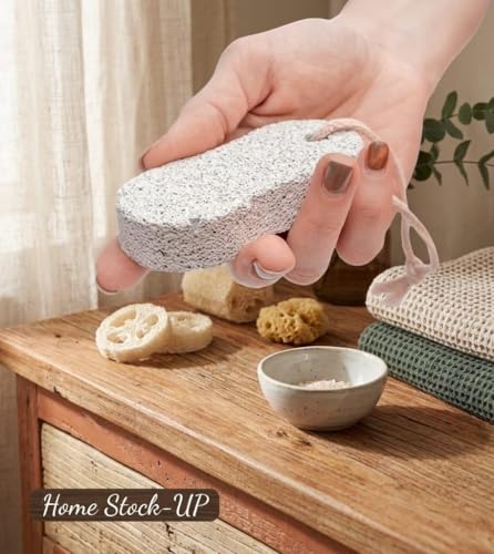 Natural Pumice Stones Pack of 2 for Foot and Hand Exfoliation, Callus Removal