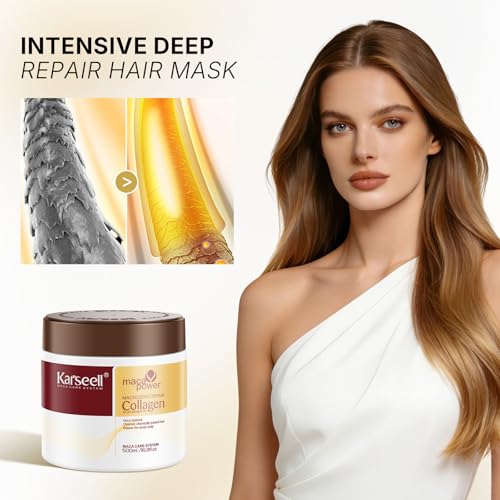 Karseell Collagen Hair Mask Twin Pack 2x500ml for Dry Damaged Hair
