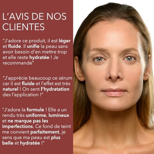T.LeClerc Anti-Aging Radiance Serum No. 1 Ivory - Fluid Foundation Care, Luminous & Unified Complexion, Second Skin Effect, Hyaluronic Acid, 30 ml (Cachemire)