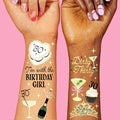 30th Birthday Temporary Tattoos - 50 Gold Foil Designs
