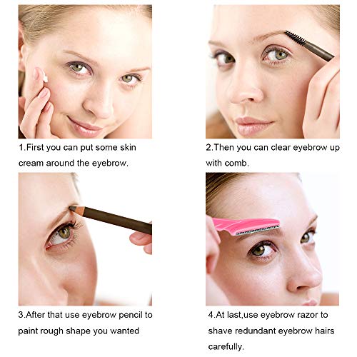 66 Eyebrow Razors for Women & Men with Protective Covers