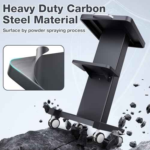 Noverlife Esthetician Trolley Cart with Wheels, Heavy Duty Carbon Steel Spa Beauty Salon Cart, Load 220Lbs, Esthetician Machine Stand Stability Strongly for Beauty Equipment Organizer Trolley