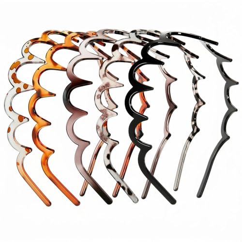 Zig Zag Non-Slip Hair Bands Set - Flexible Retro 90s Y2K Style for Women