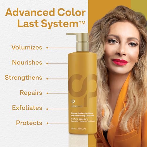 Colorproof Biorepair Thicken Conditioner for Thinning Color-Treated Hair, Nourishes & Stimulates Hair & Scalp, Thicker, Fuller Looking Hair, Sulfate-Free, Vegan