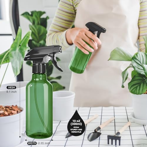 Heavy-Duty Spray Bottles 2-Pack - 10 Oz Mist & Stream Nozzle