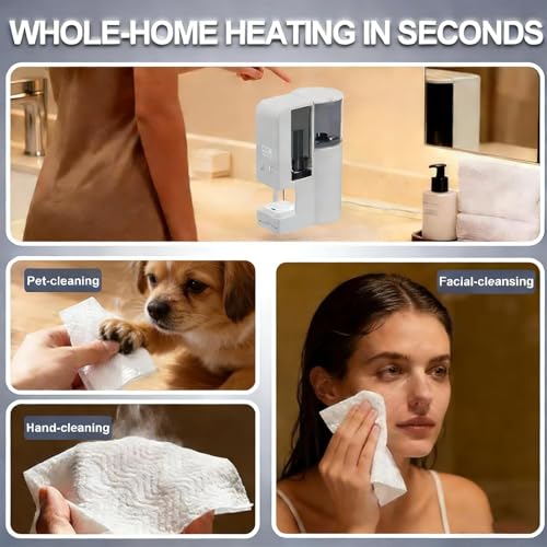 Hot Towel Dispenser 5s Heating 55°C 500ml Tank Auto-Dry