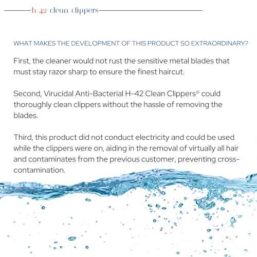 H-42 Clean Clippers Blade Cleaner with Brush - 8oz Bottle