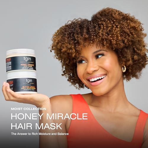 tgin Honey Miracle Hair Mask for Natural, Dry, Curly Type 3c and 4c Hair - 12 oz - Deep Conditioner