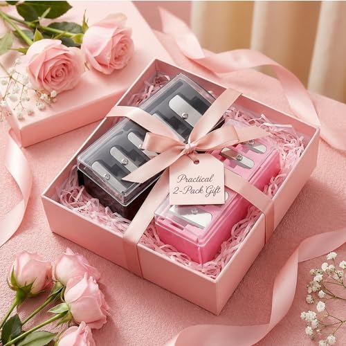 5-Hole Makeup Pencil Sharpener 2-Pack for Eyebrow & Eyeliner Pencils