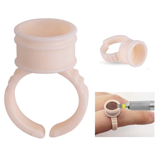 Soft Silicone Tattoo Pigment Rings Cup, Hipifans 100Pcs/Set Disposable Tattoo Ink Cups, Permanent Makeup Glue Holder for Lip, Nail Art, Eyebrow, Eyelash Microblading Supplies