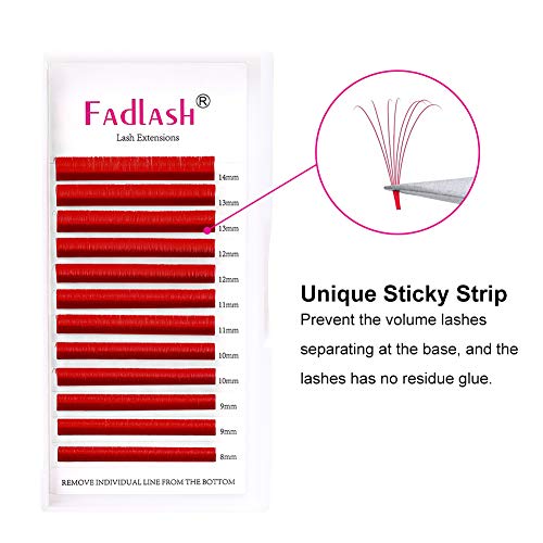 Easy Fan Volume Lash Extensions D Curl Mixed Tray 0.07mm 8-14mm