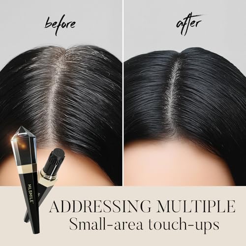 MLS MILE 2-In-1 Hair Color Stick with Built-In Comb, Dark Brown Gray Coverage