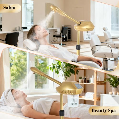 Professional Facial Steamer with Adjustable Height & Ionic Steam