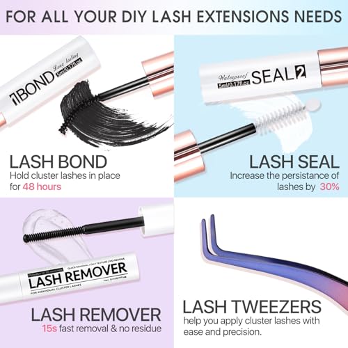 Lash Bond & Seal Kit with Tweezers & Remover Tool