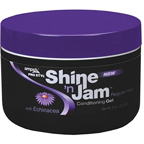 Ampro Shine 'n Jam Conditioning Gel, Regular Hold, 8 oz (Pack of 2)