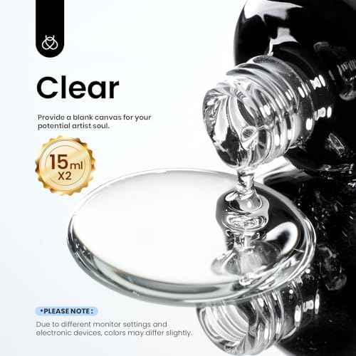 Beetles Builder Gel Set,Dew Glow 2 Pcs 0.5 oz 8 in 1 Nail Strengthening Apex Building Nail Extension for Beginner DIY Salon at Home,Clear Gel Builder for Christmas & Winter Nails,UV & LED Lamp Needed