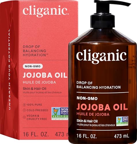 Cliganic 100% Pure Jojoba Oil 16oz with Pump