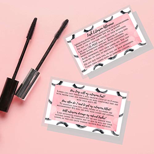 Lash Extension Aftercare Cards | 100 Pack | 3.5x2 inches