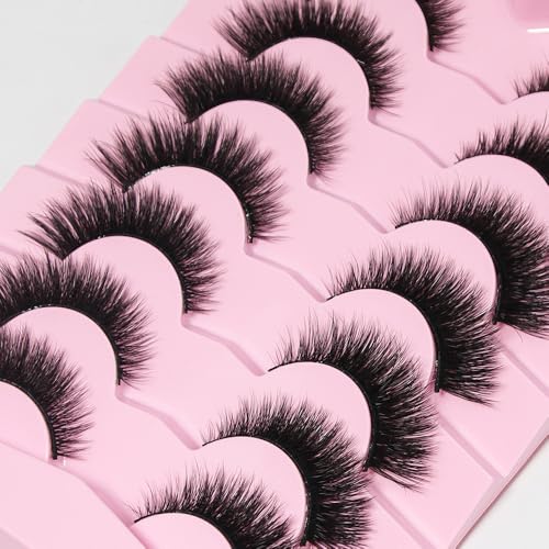 7 Pairs 3D Fluffy False Eyelashes - Soft Synthetic Mink Lashes